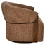 Lounge chair Marina brown blockweave swivel fire retardant