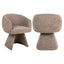 Dining chair Quiriro mocca linear swivel