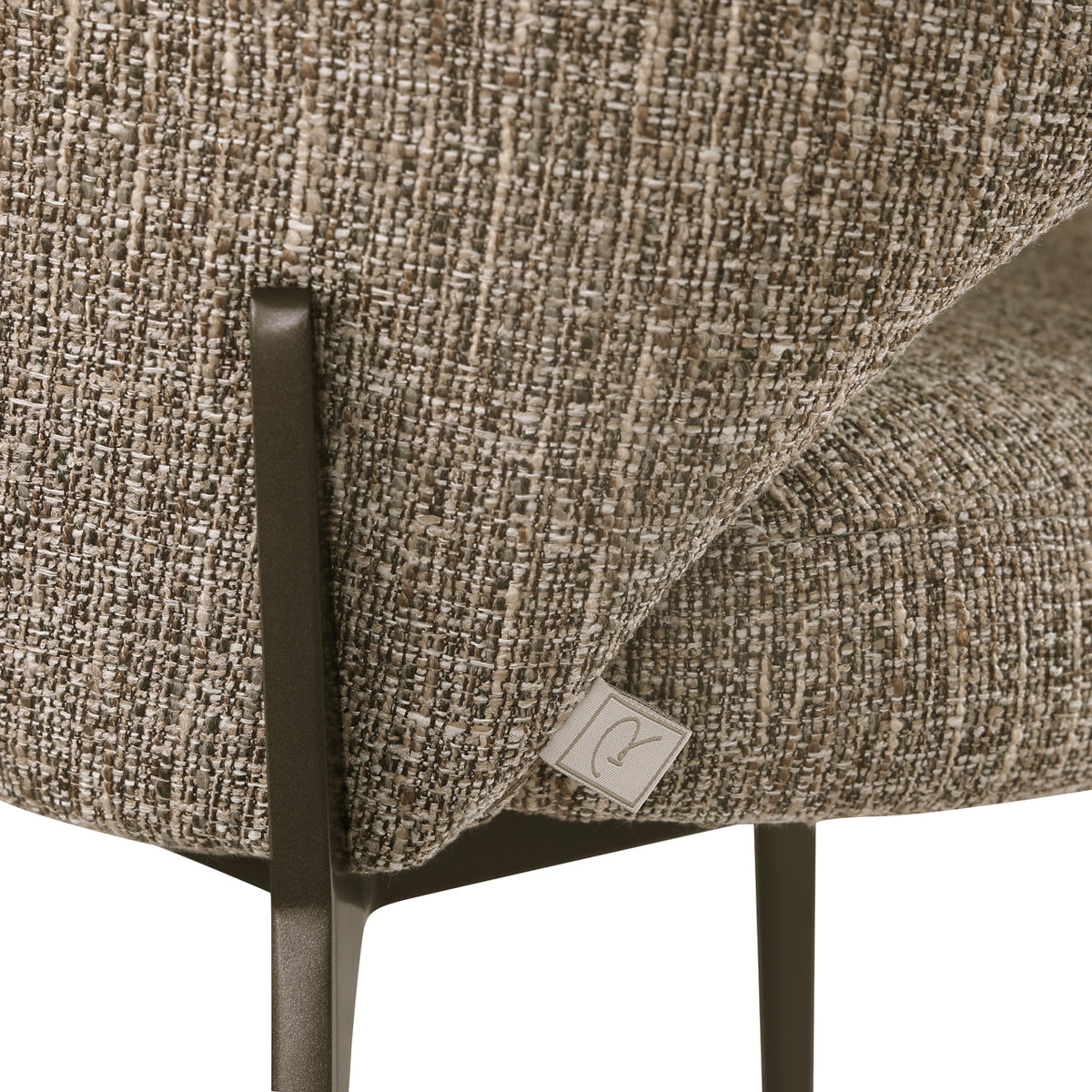 Dining chair Kenzi brown tweed 