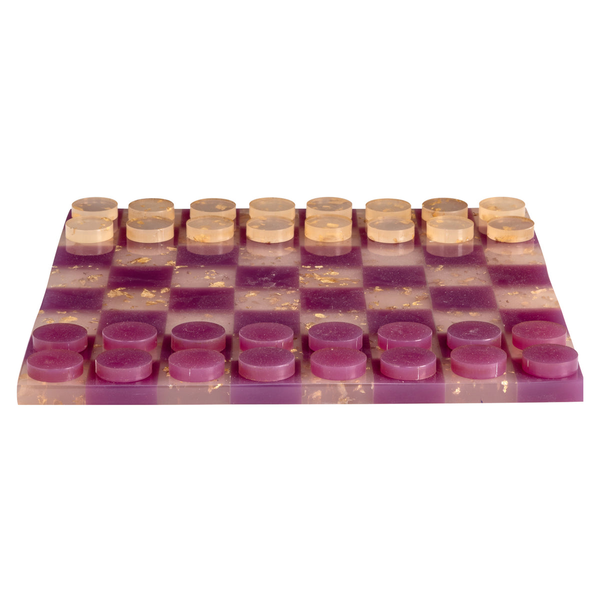 Decorative game Violet purple checkers set