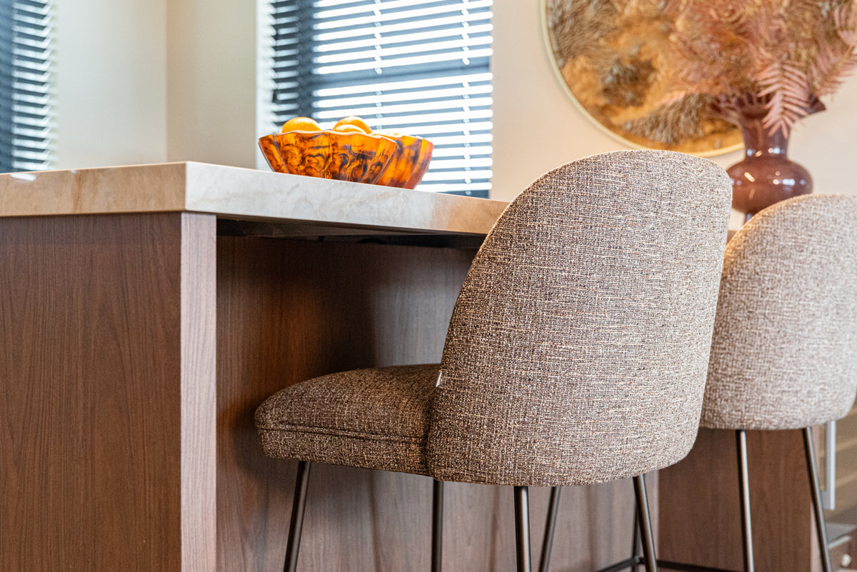 Counter stool Pullitzer brown tweed