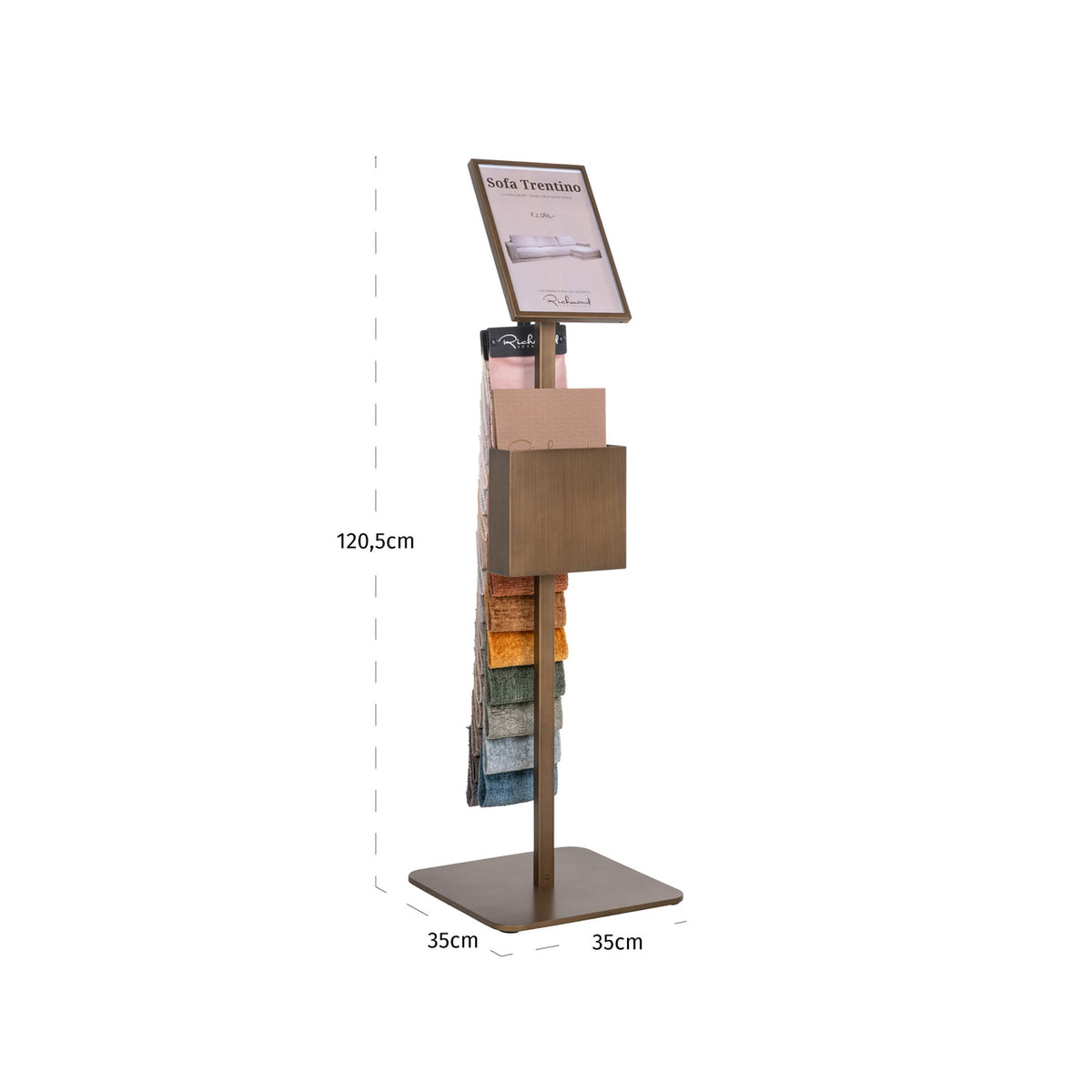 Promo material Richmond brushed gold display stand deluxe