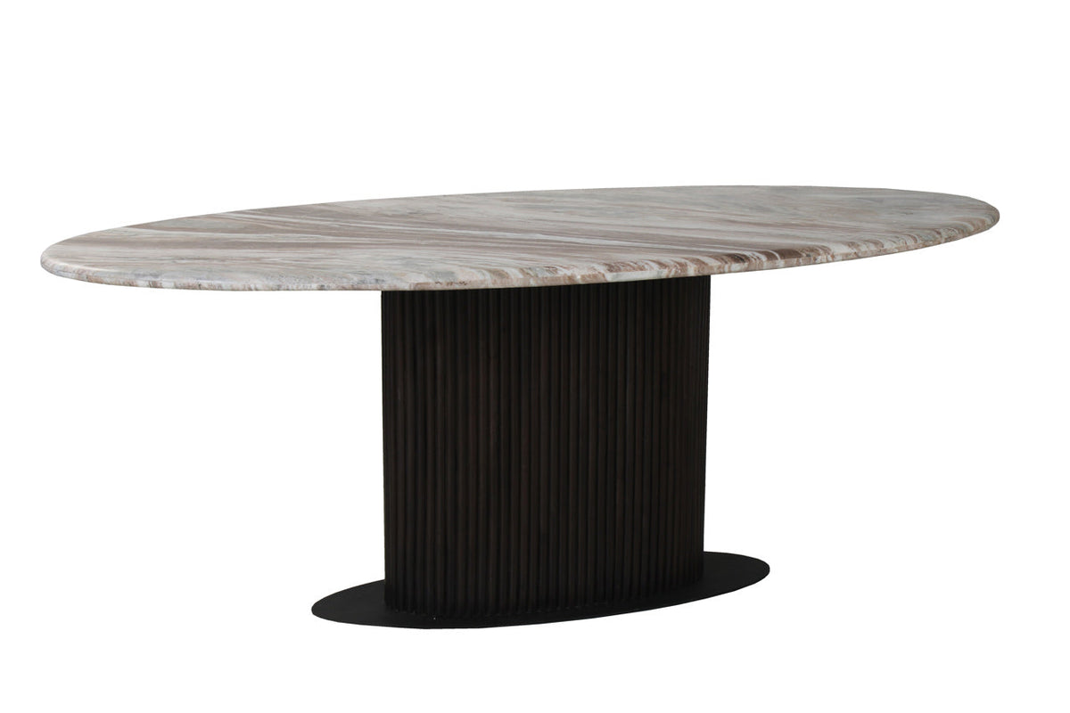 Dining table Rasford dark brown oval 200