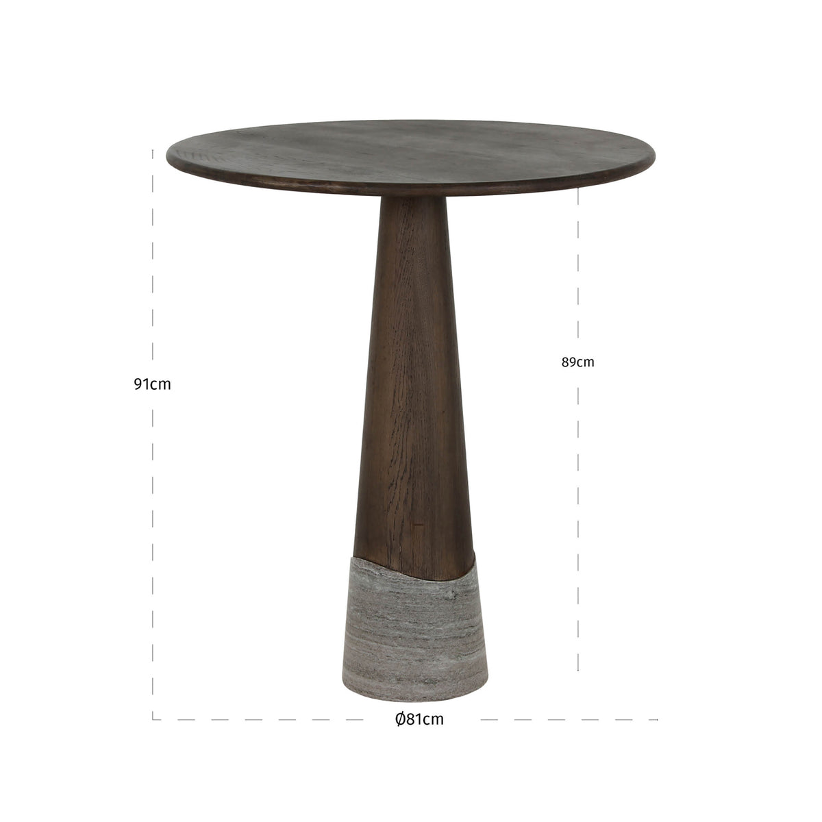 Counter table Harper Smoked charchoal