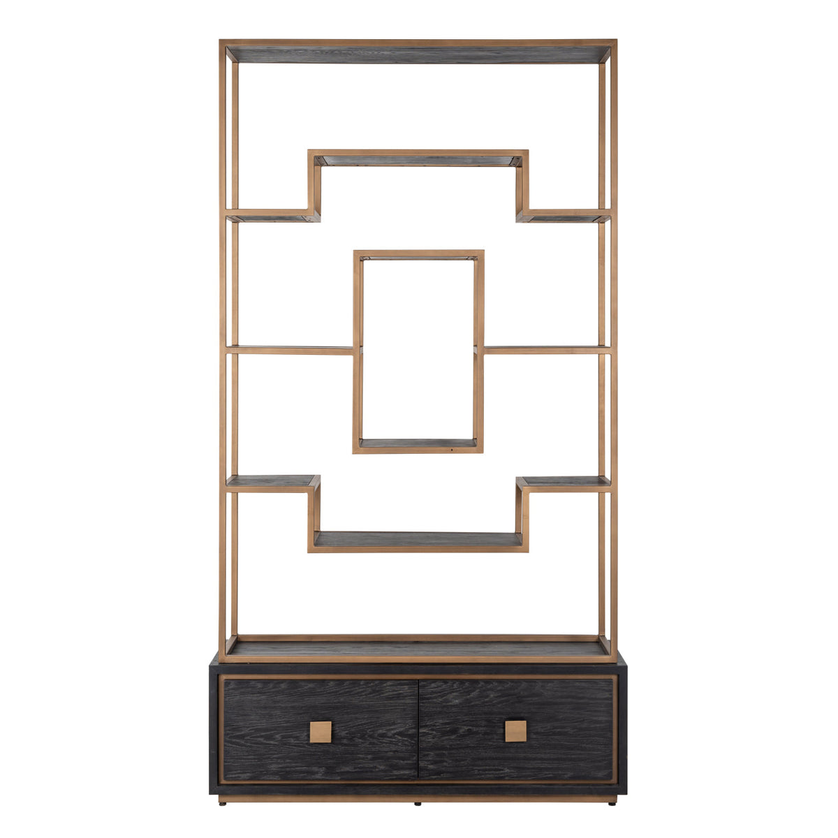 Display cabinet Hunter black rustic 