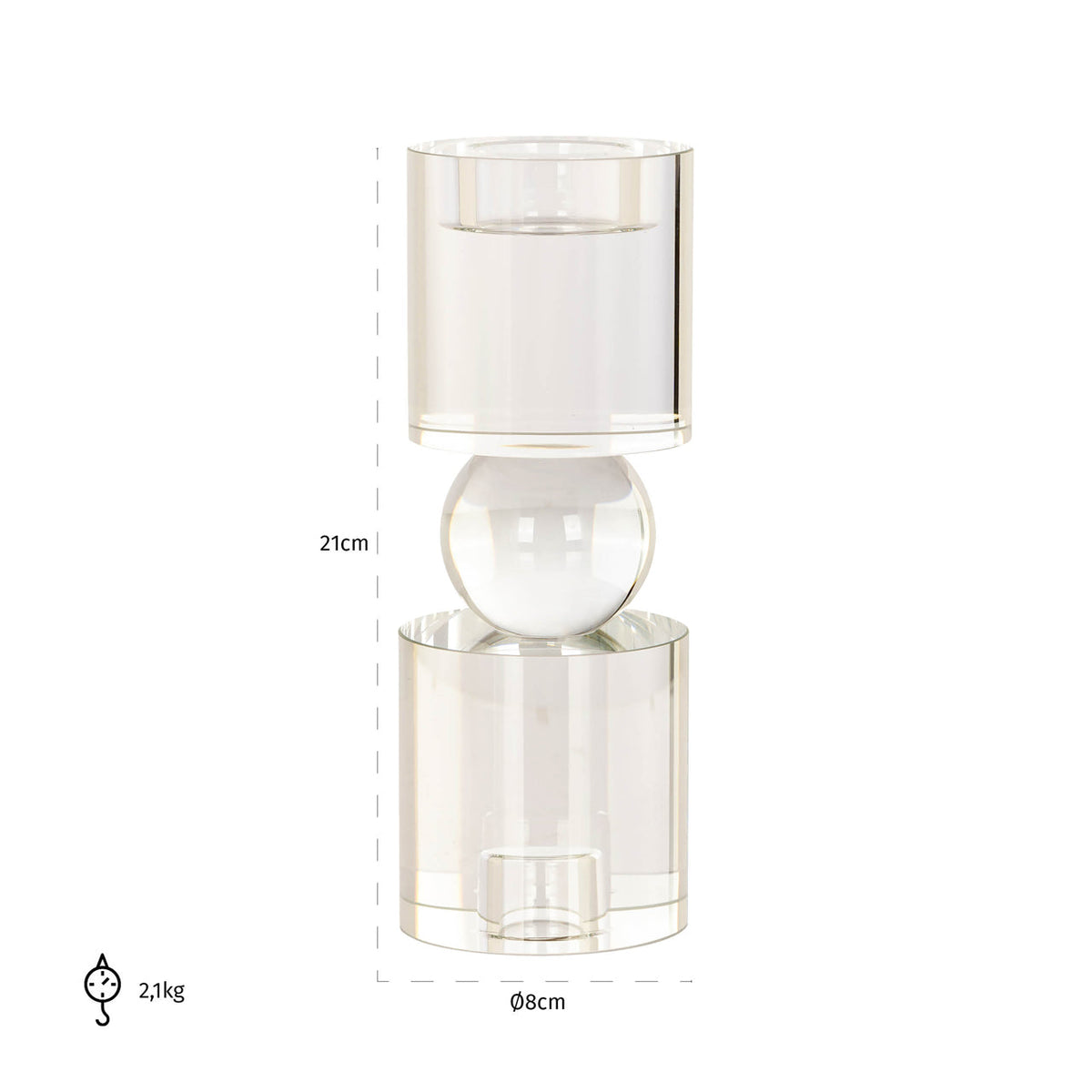 Candle holder Zahra crystal