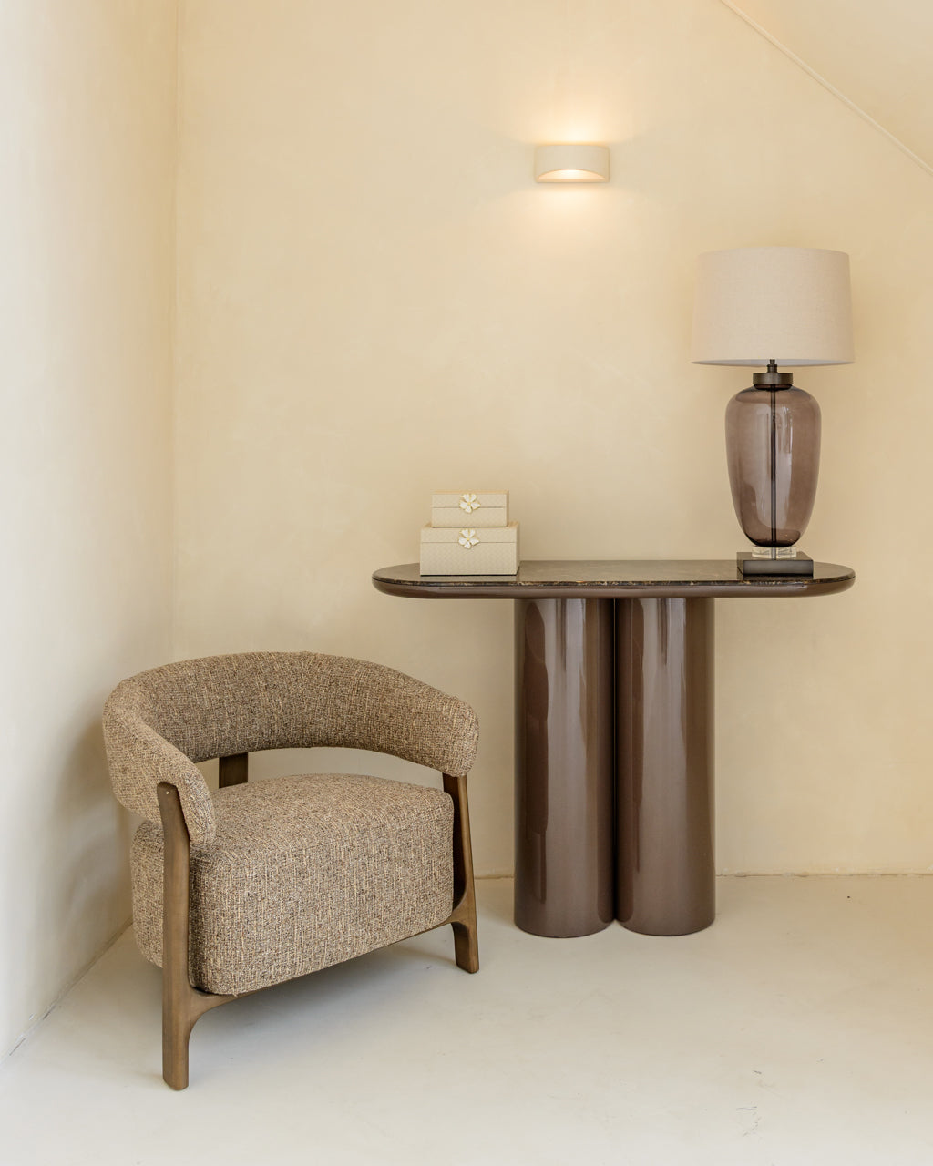 Console Almundi chocolat brown