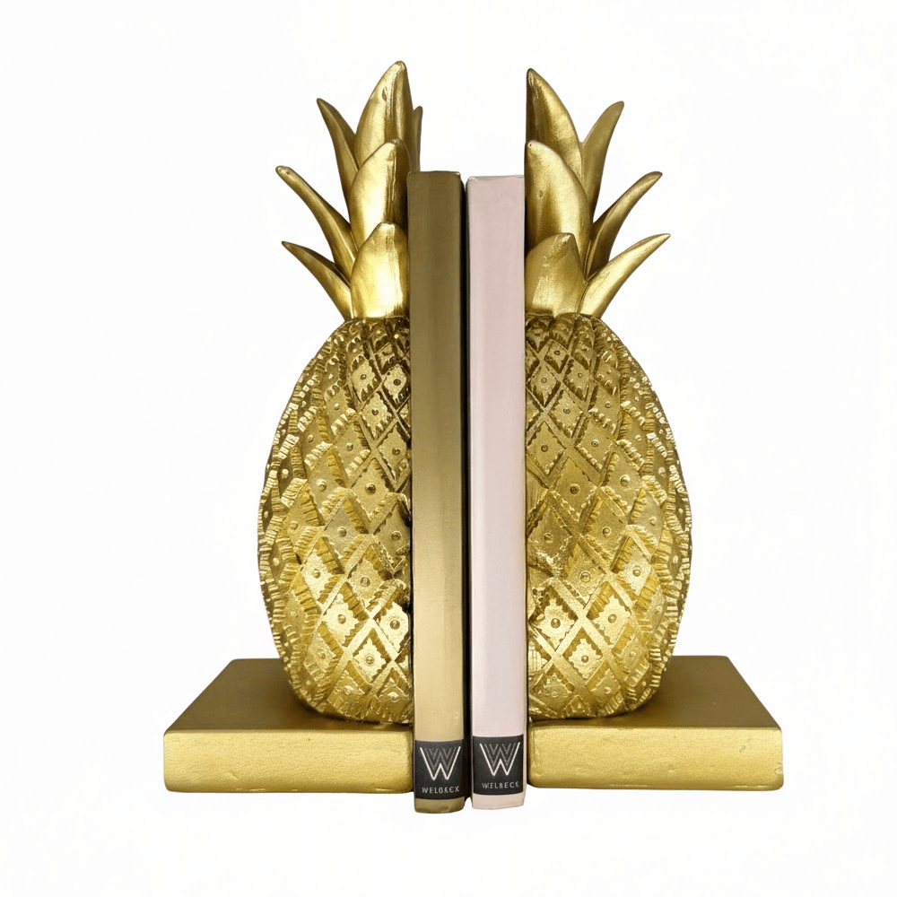 Felicity Decorative Gold Pineapple Bookends