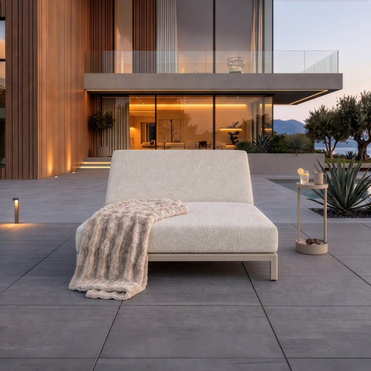 Outdoor daybed Kempinski ecru double