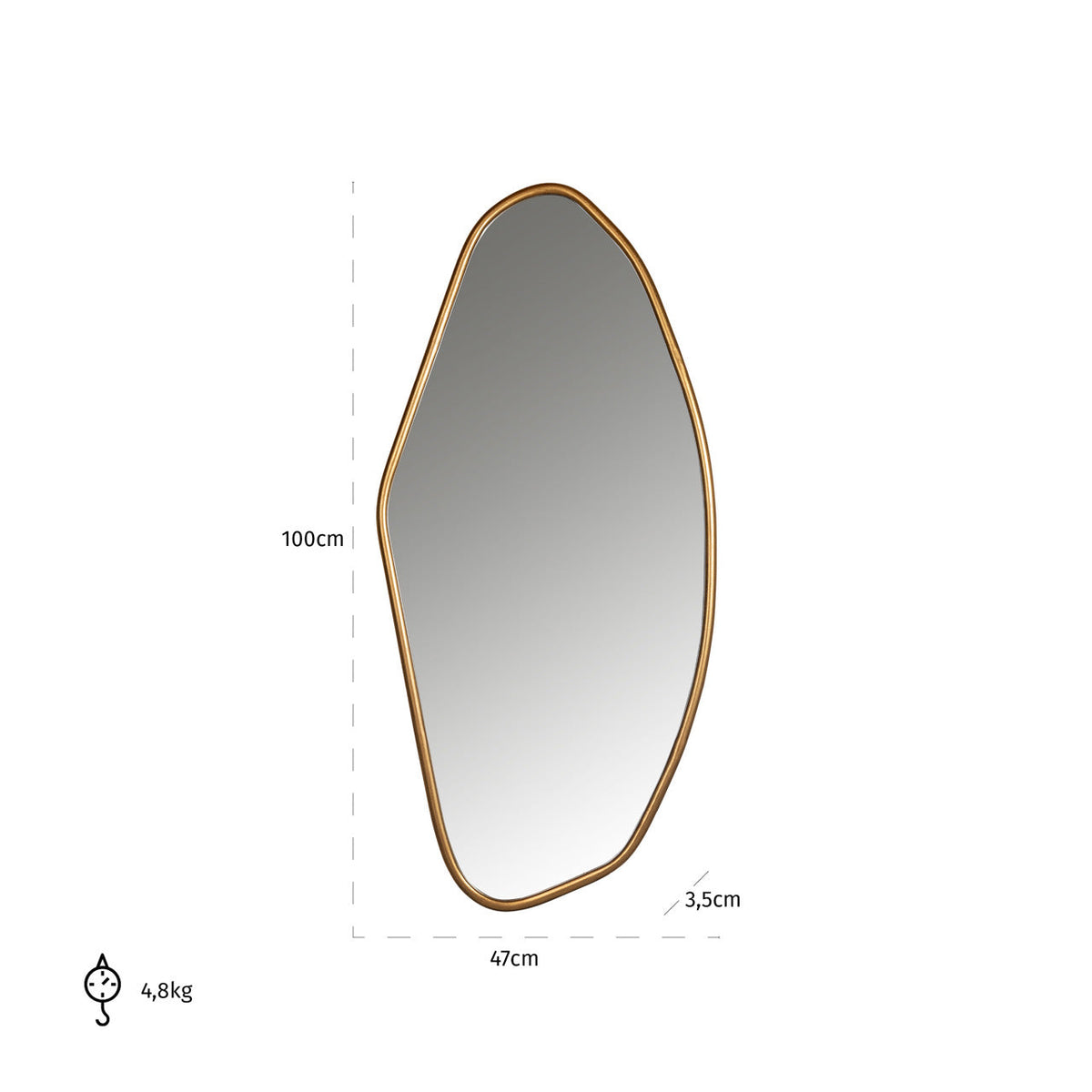 Mirror Eldon gold