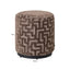 Pouffe & Footstool Lexie brown labyrinth 45Ø