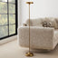Flat Top Floor Lamp in Brass