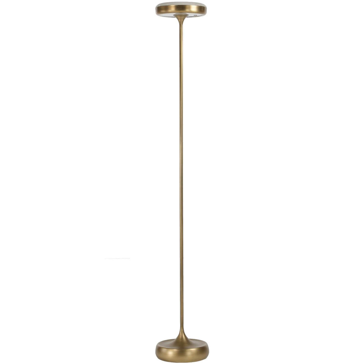 Flat Top Floor Lamp in Brass