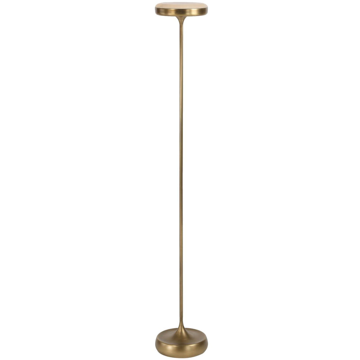 Flat Top Floor Lamp in Brass