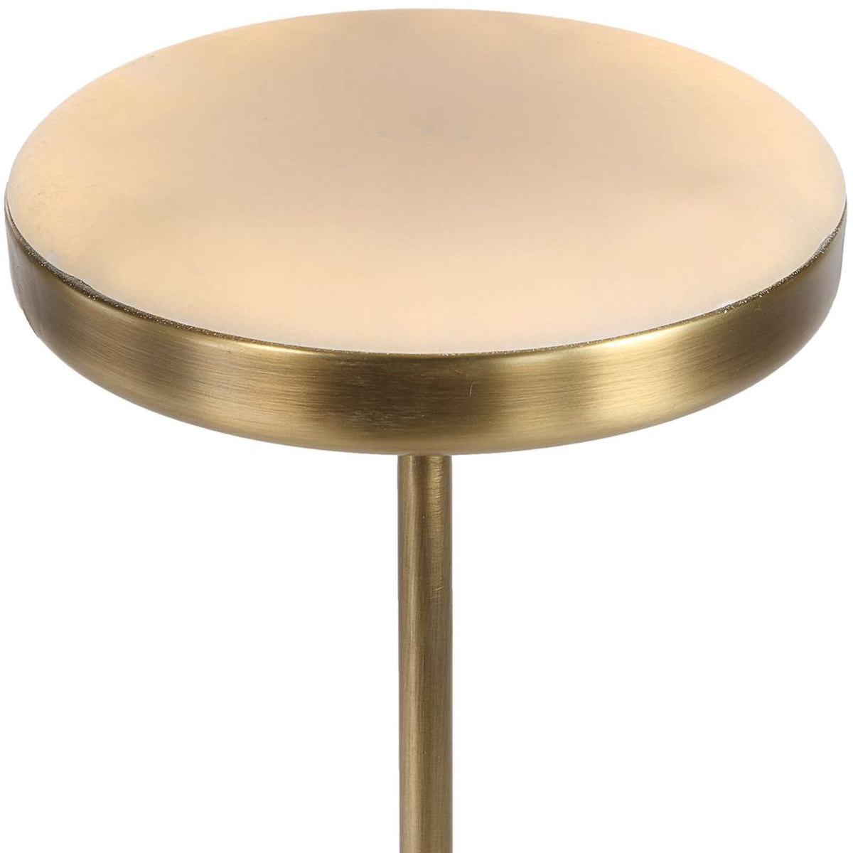 Flat Top Floor Lamp in Brass
