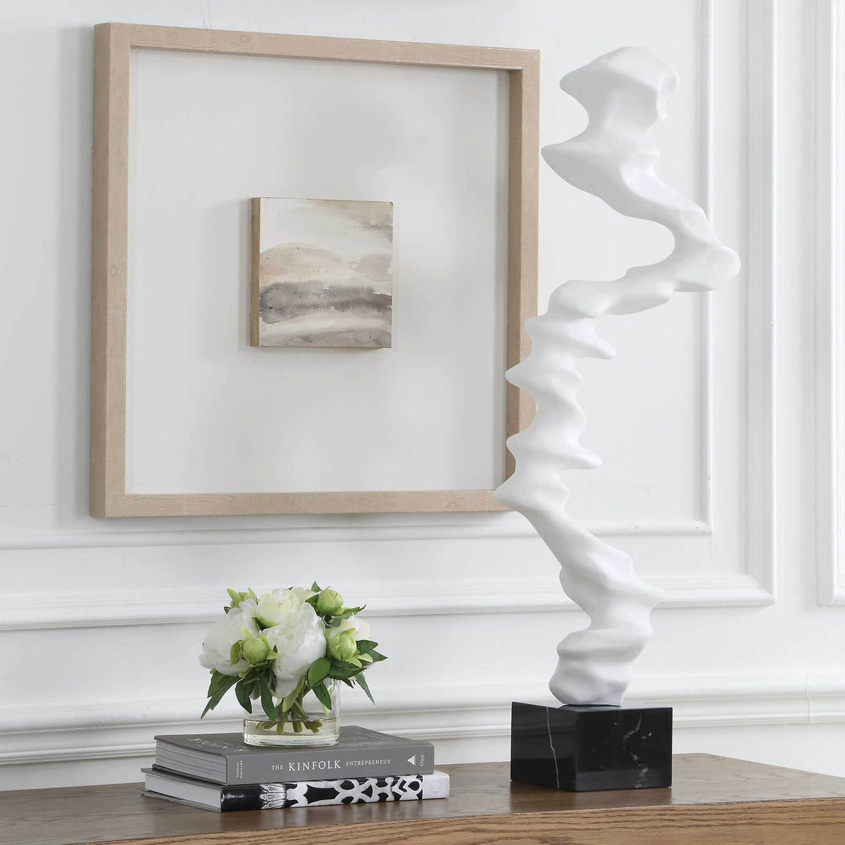 Flux Indoor-Outdoor White Sculpture