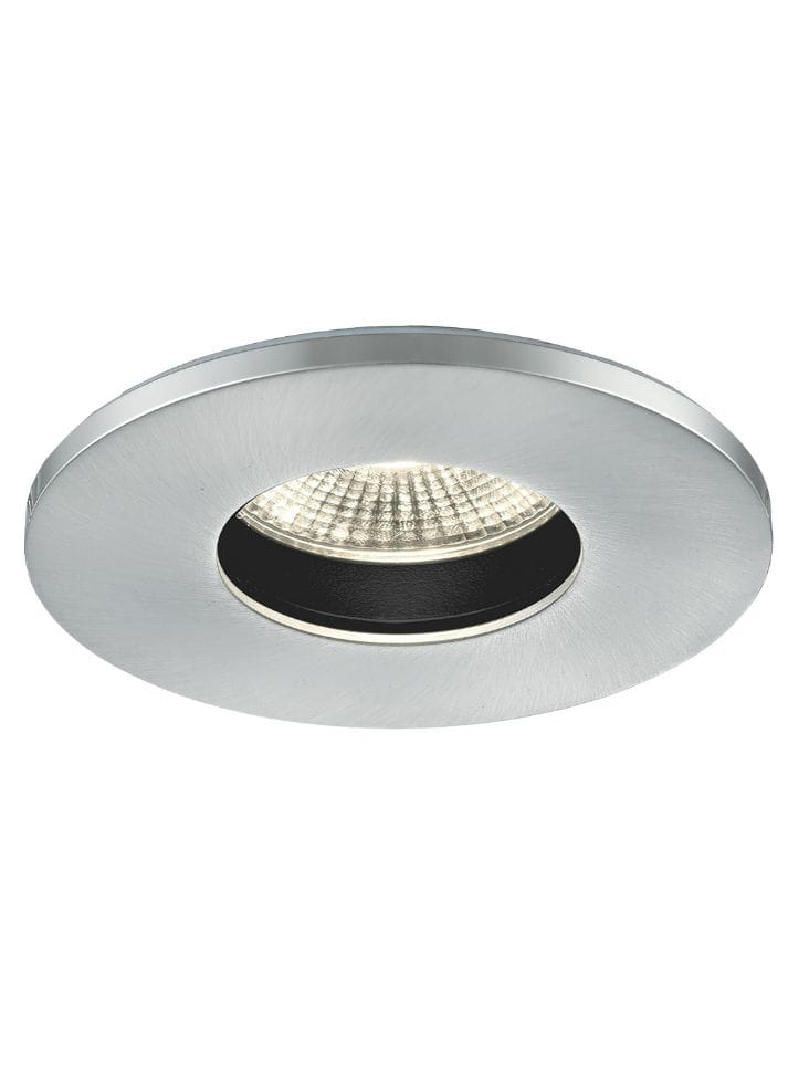 Franklite Lighting A die-cast LED recessed luminaire with a citizen light source and interchangeable aluminium bezel - Chrome House of Isabella UK