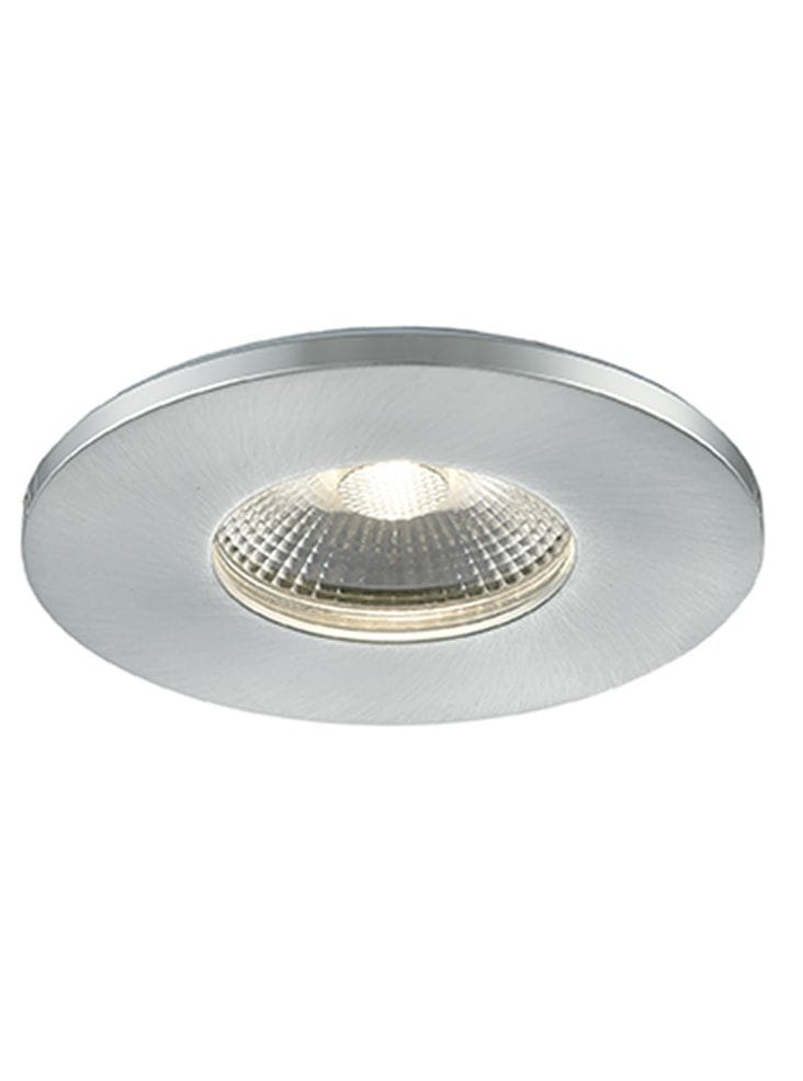 Franklite Lighting A die-cast LED recessed luminaire with a citizen light source and interchangeable aluminium bezel - Chrome House of Isabella UK