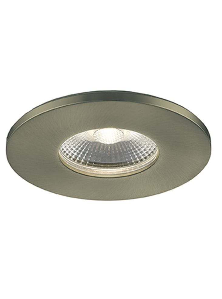 Franklite Lighting A die-cast LED recessed luminaire with a citizen light source and interchangeable aluminium bezel - Satin Brass House of Isabella UK