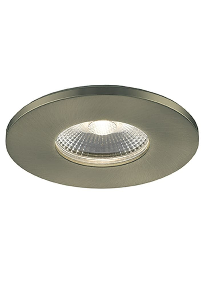 Franklite Lighting A die-cast LED recessed luminaire with a citizen light source and interchangeable aluminium bezel - Satin Brass House of Isabella UK