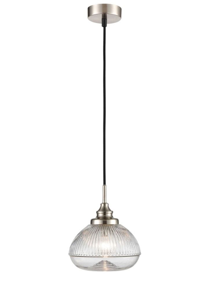 Franklite Lighting Acoste Pendant Satin Nickel House of Isabella UK