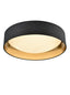 Franklite Lighting Acrylic Ceiling Fitting with Black/Gold Shade House of Isabella UK