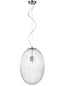 Franklite Lighting Almond Pendant Clear - Satin Nickel House of Isabella UK