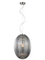 Franklite Lighting Almond Pendant Smoked - Satin Nickel House of Isabella UK