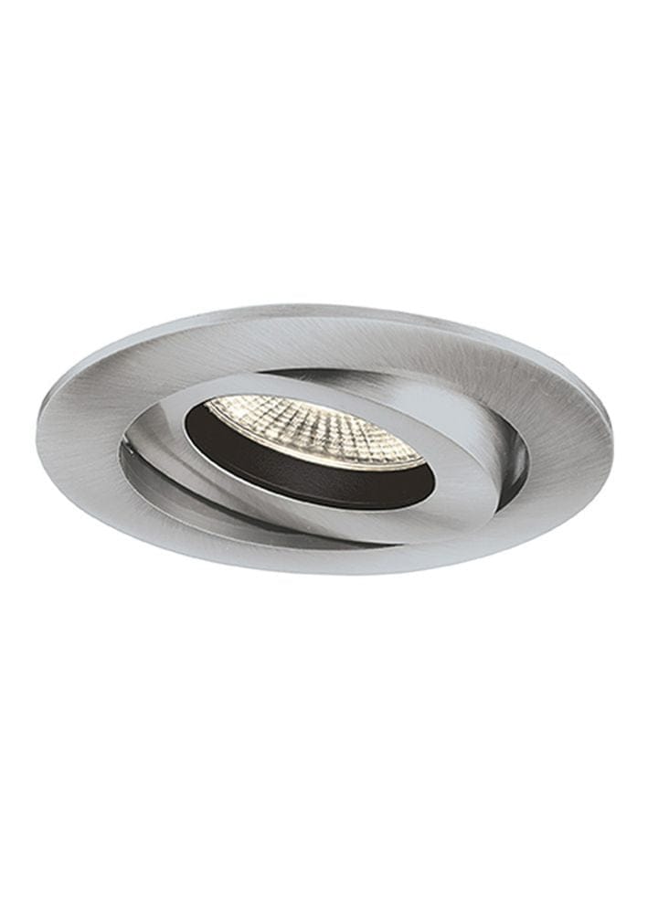 Franklite Lighting An adjustable die-cast LED recessed luminaire with a citizen light source and interchangeable aluminium bezel - Chrome House of Isabella UK