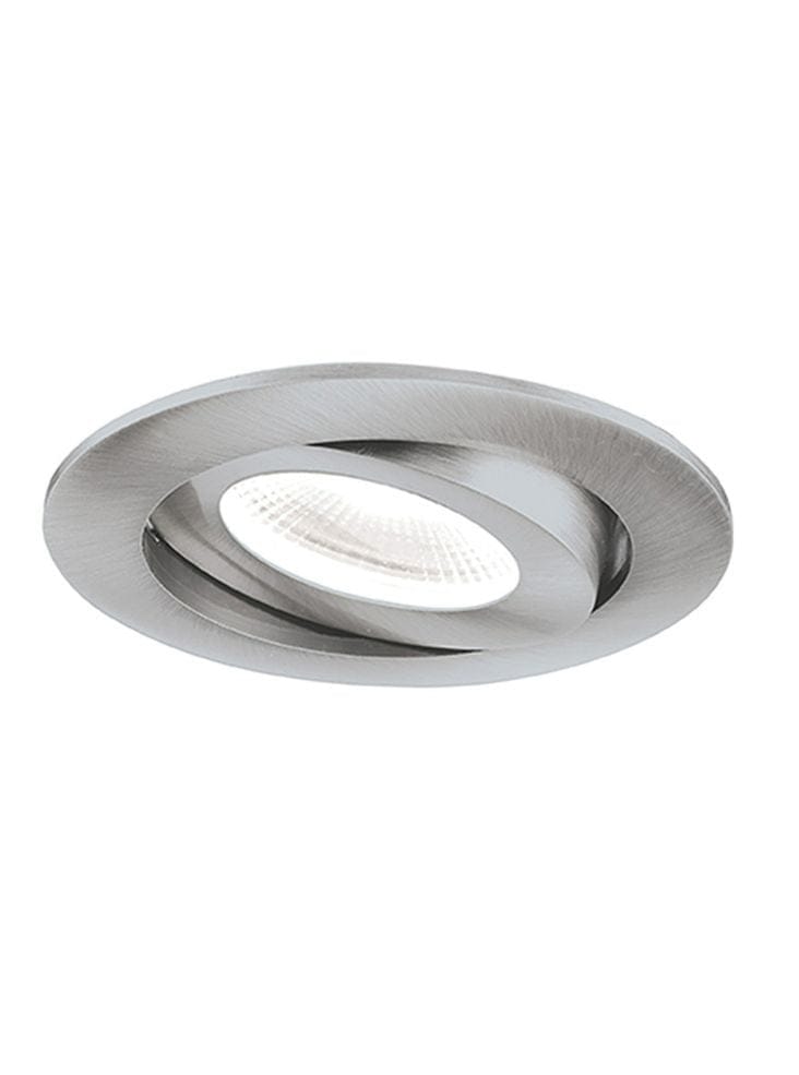 Franklite Lighting An adjustable die-cast LED recessed luminaire with a citizen light source and interchangeable aluminium bezel - Chrome House of Isabella UK