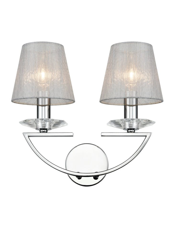 Franklite Lighting Artemis 2 light bracket - Chrome House of Isabella UK