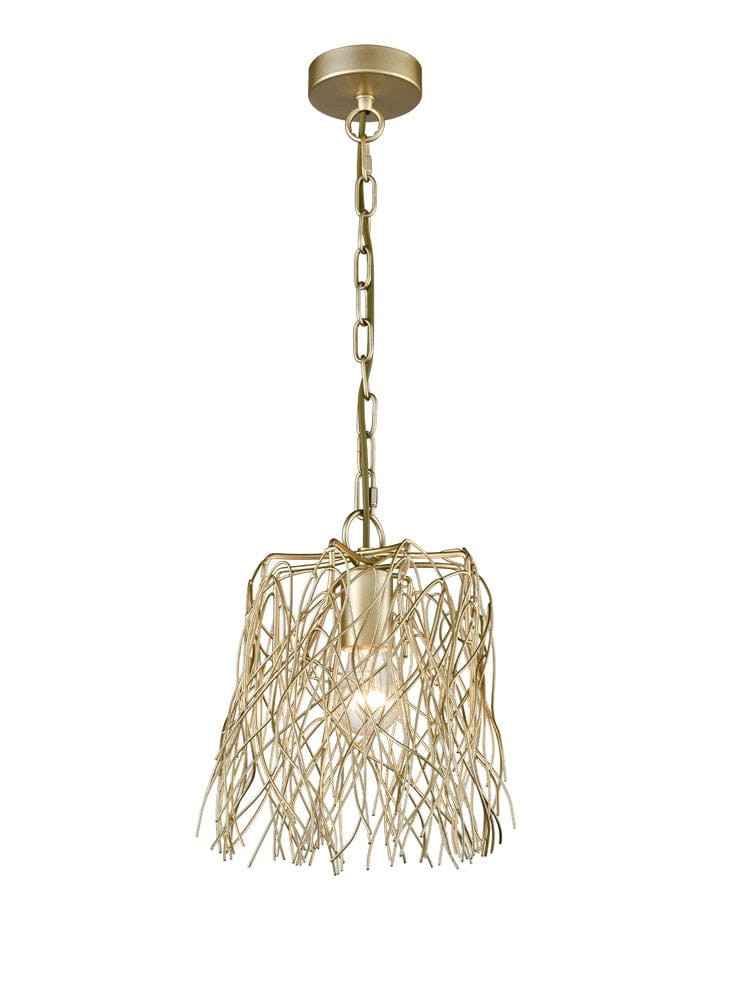 Franklite Lighting Aspen Small 1 light Pendant - Gold Colour House of Isabella UK