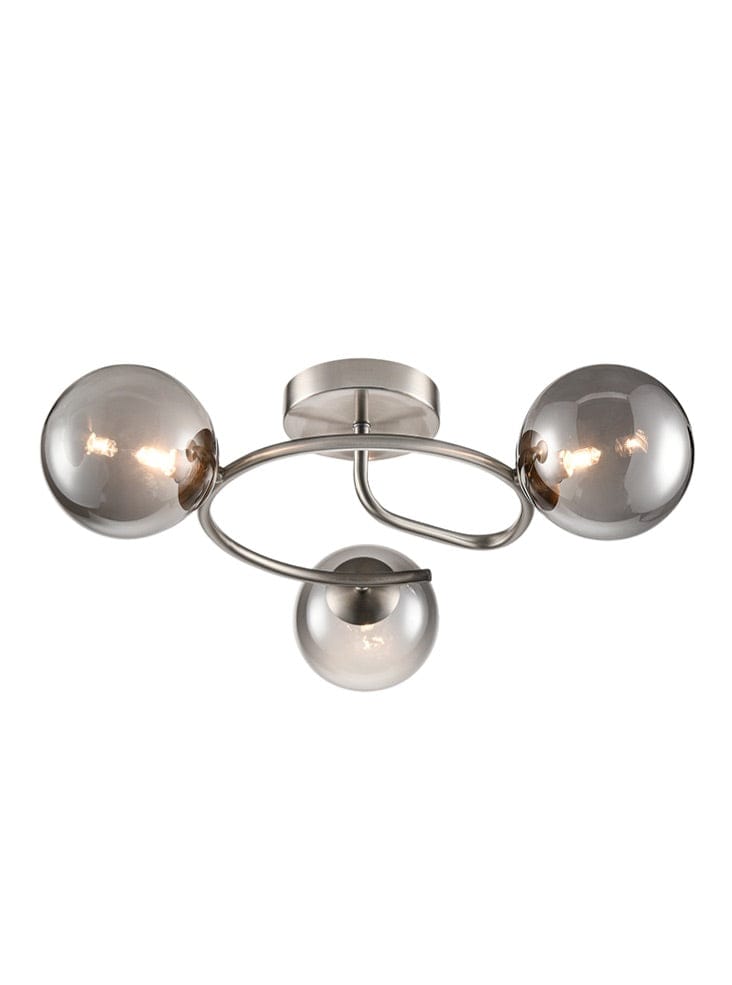 Franklite Lighting Atlas 3lt semi-flush fitting House of Isabella UK