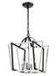 Franklite Lighting Aviary 4lt Lantern matt black and chrome Small House of Isabella UK