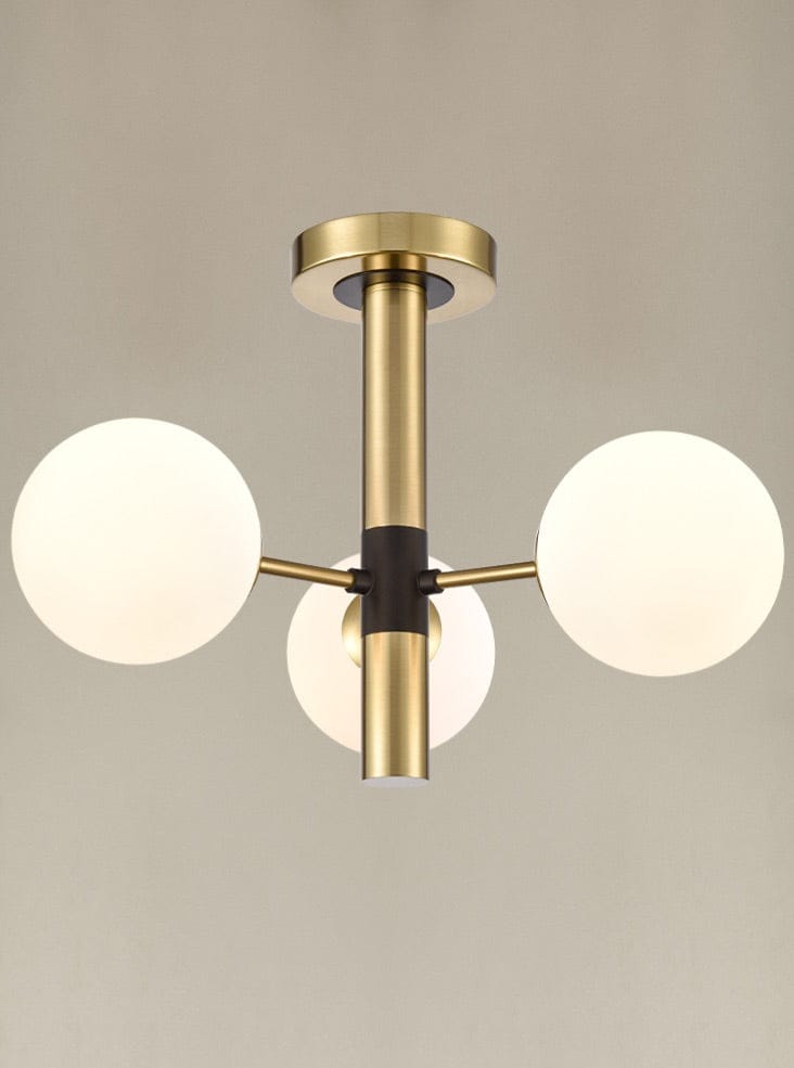 Franklite Lighting Axle 3lt Semi Flush Fitting House of Isabella UK