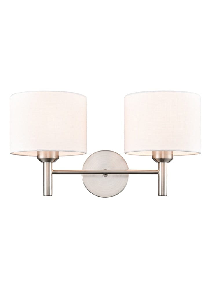 Franklite Lighting Barolo 2lt Wall Bracket in Satin Nickel House of Isabella UK