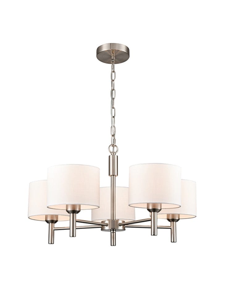 Franklite Lighting Barolo 5lt Fitting in Satin Nickel House of Isabella UK