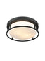 Franklite Lighting Blaine Black Painted 300mm Flush Ceiling Fitting House of Isabella UK