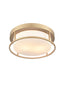 Franklite Lighting Blaine Gold Painted 300mm Flush Ceiling Fitting House of Isabella UK