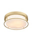 Franklite Lighting Blaine Gold Painted 380mm Flush Ceiling Fitting House of Isabella UK