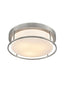Franklite Lighting Blaine Satin Nickel 380mm Flush Ceiling Fitting House of Isabella UK