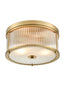 Franklite Lighting Bonham Aged Brass Flush Ceiling Fitting House of Isabella UK