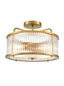 Franklite Lighting Bonham Aged Brass Semi-Flush Ceiling Fitting House of Isabella UK
