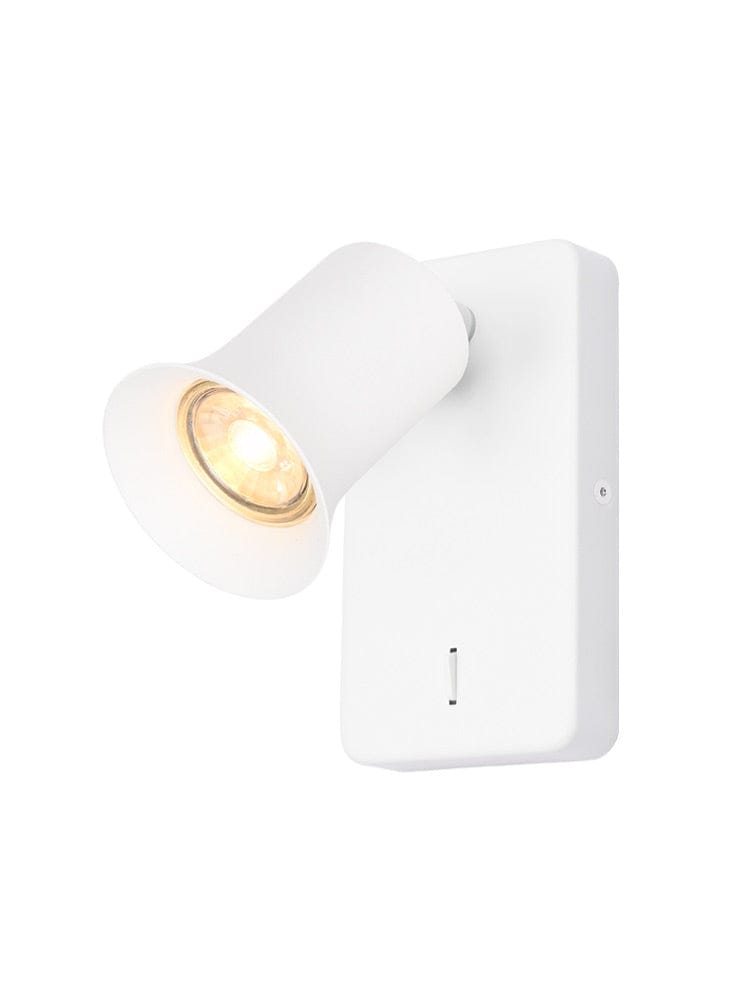 Franklite Lighting Broadway 1lt Spotlight Matt White with Matt White Sleeve House of Isabella UK