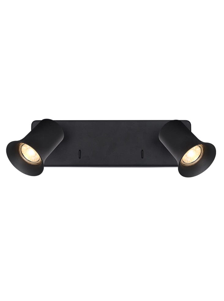Franklite Lighting Broadway 2lt Spotlight Matt Black with Matt Black Sleeve House of Isabella UK