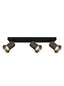 Franklite Lighting Broadway 3lt Spotlight Matt Black with Bronze Sleeve House of Isabella UK