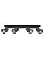 Franklite Lighting Broadway 4lt Spotlight Matt Black with Bronze sleeve House of Isabella UK
