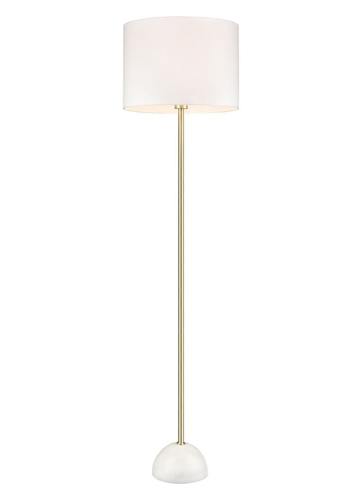 Franklite Lighting Brooke Satin Brass Floor Lamp House of Isabella UK