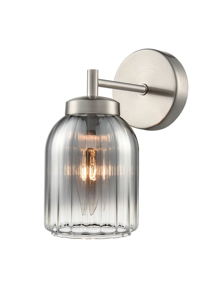 Franklite Lighting Caligo 1lt Wall Light in Satin Nickel House of Isabella UK