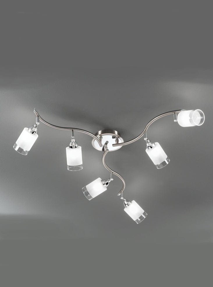 Franklite Lighting Campani 6lt Fitting - Chrome / Satin Nickel House of Isabella UK